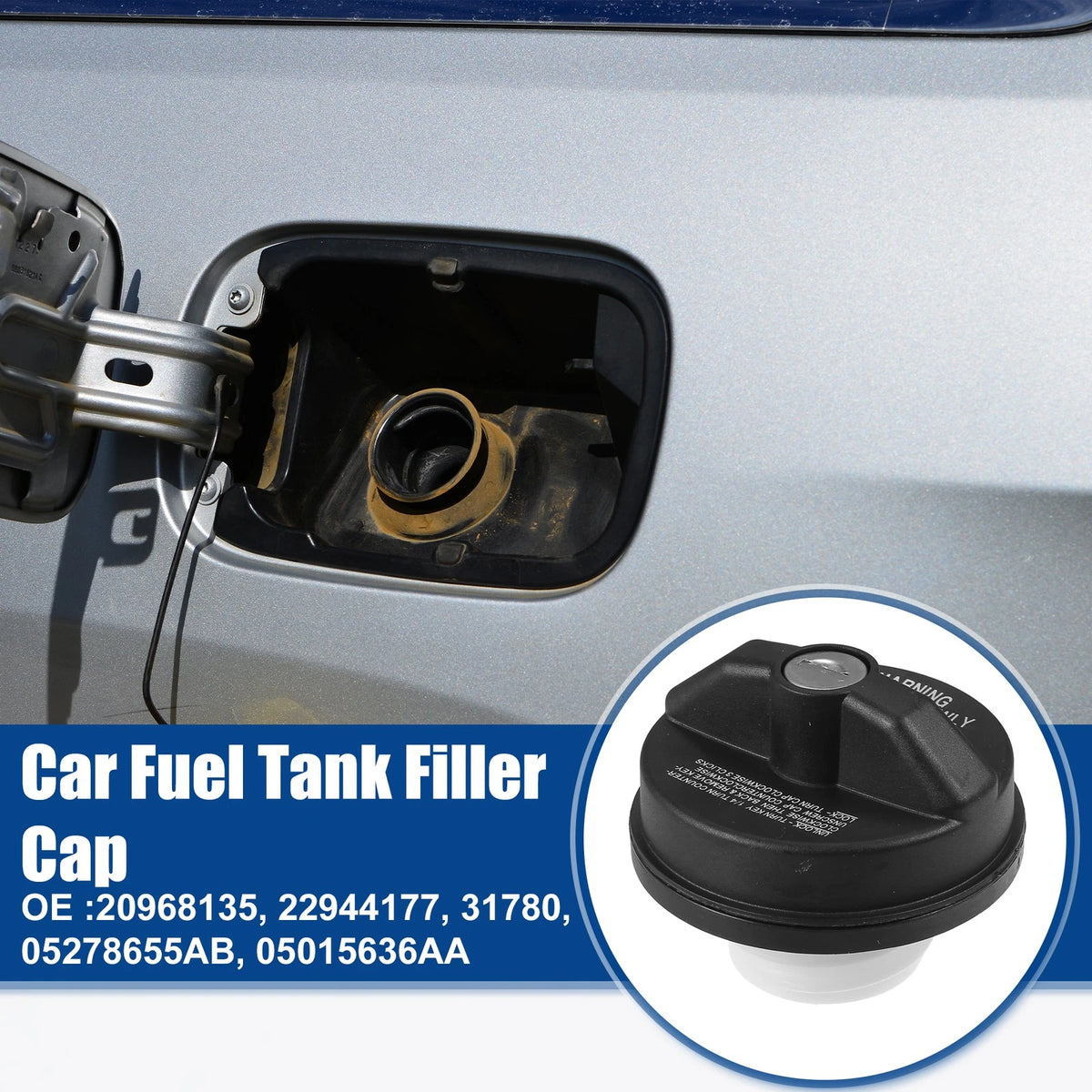 Fuel Tank Filler Cap Cover Replacement for Ram 1500 2500 3500 (2011–2016)