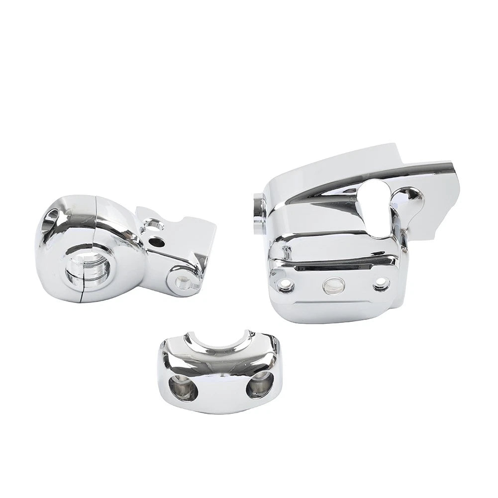 Chrome Handlebar Control Dress-Up Cover for Harley Softail Dyna Sportster (1996–Present)