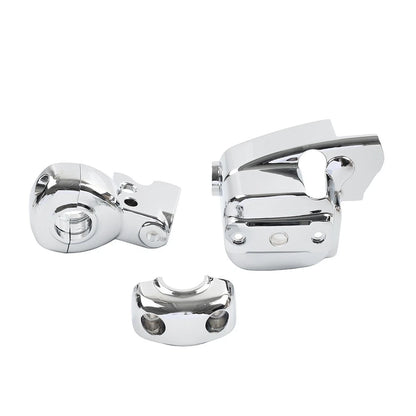 Chrome Handlebar Control Dress-Up Cover for Harley Softail Dyna Sportster (1996–Present)