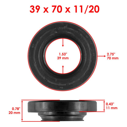 Rear Differential Seal and O Ring Kit Replacement for Honda Foreman 500 4x4 (2005–2011)