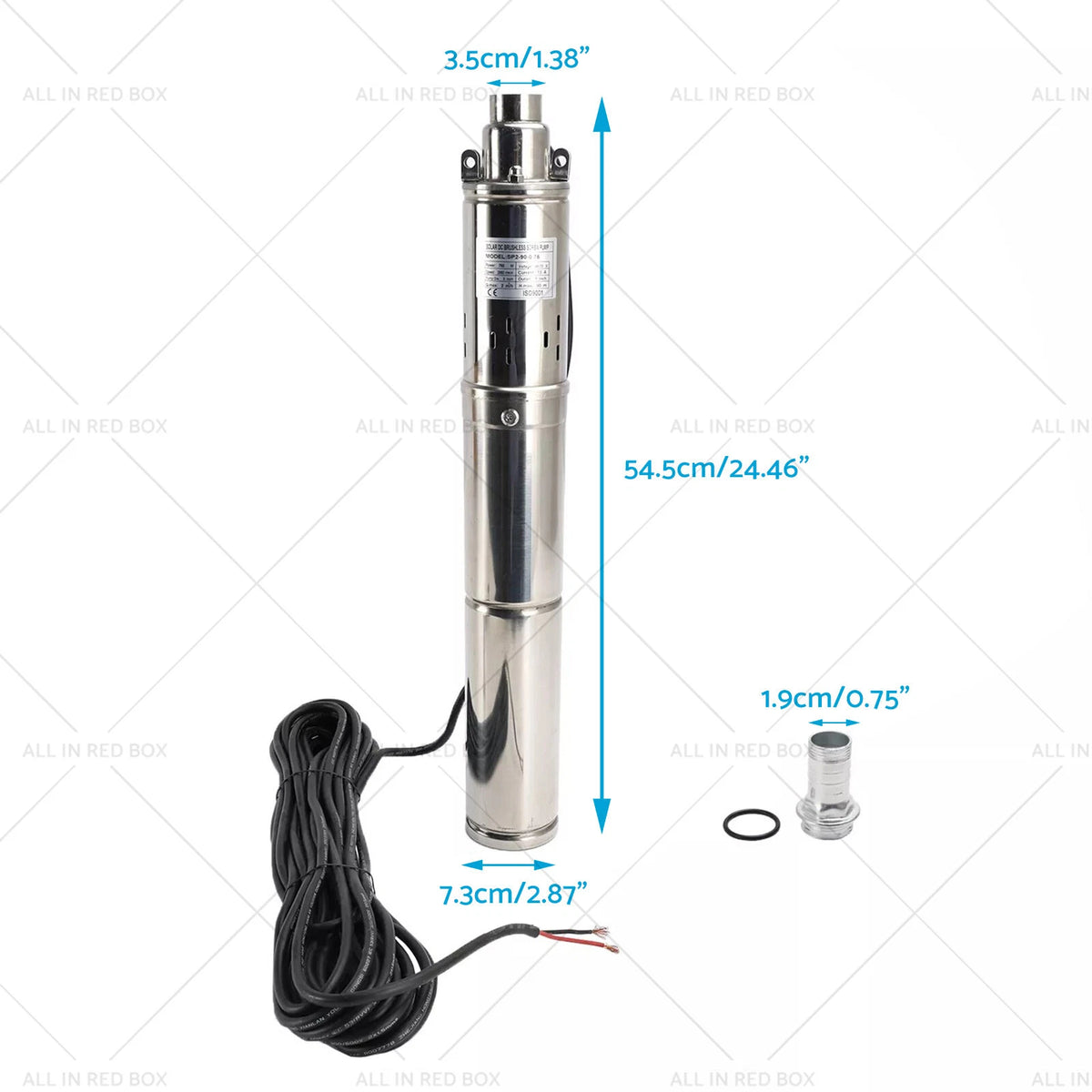 3" 48V 750W MPPT Solar Submersible Bore Pump for Deep Well (15M)