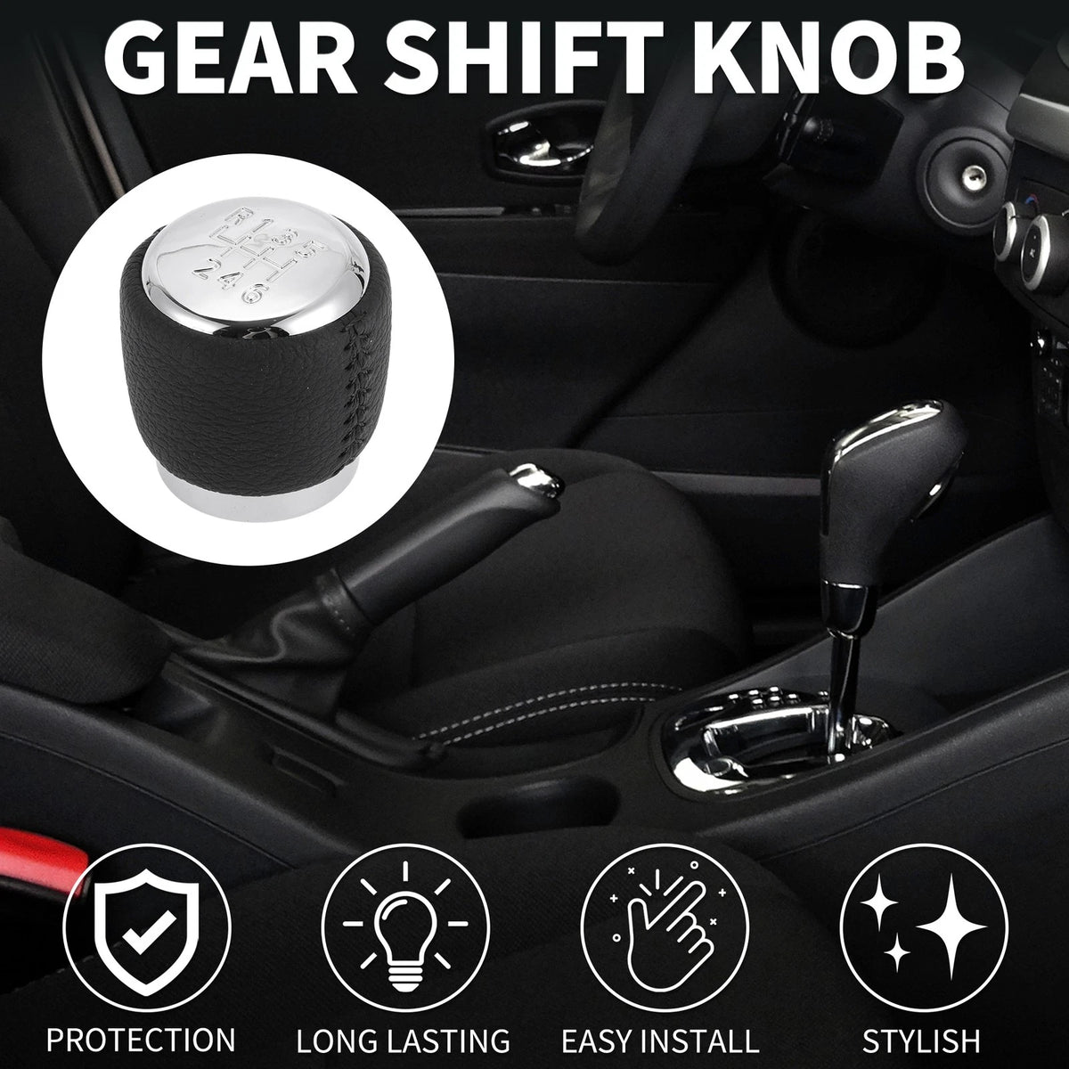 6 Speed Manual Gear Shift Knob Replacement for Toyota Auris (2008–2018)