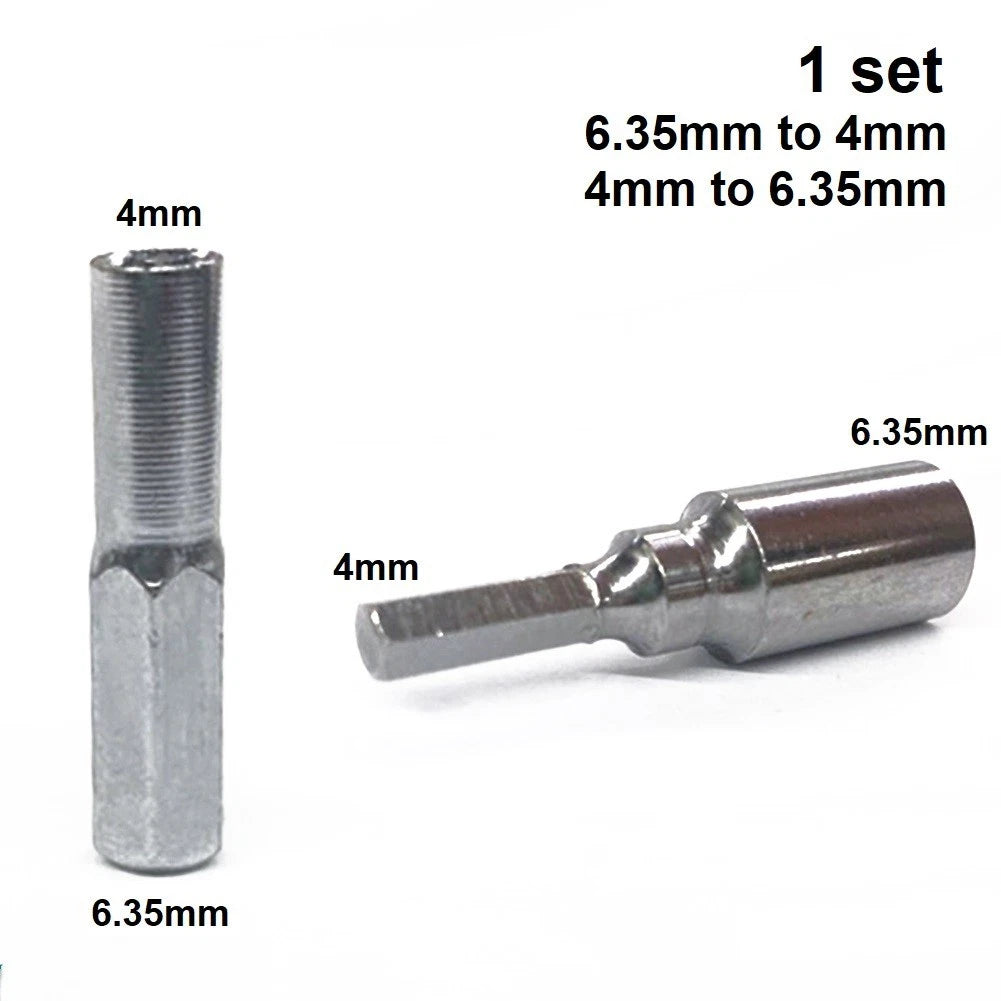 Flexible Magnetic Adapter Socket Set for Screwdriver Drills (4mm to 6.35mm)