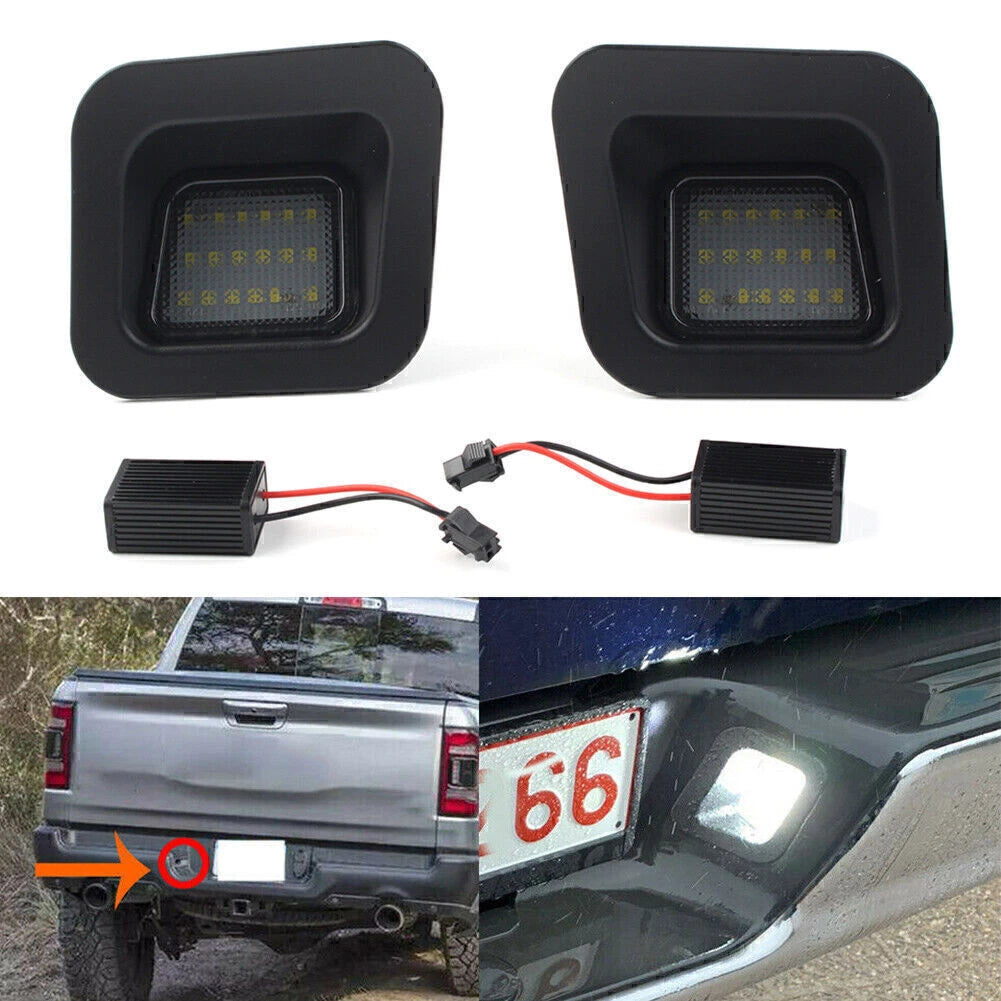 LED License Plate Lights for Dodge RAM 1500 2500 3500 (2003–2018)