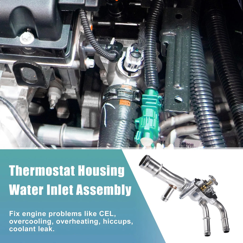 Engine Coolant Thermostat Housing Assembly Replacement for Chevrolet Equinox (2010–2016)