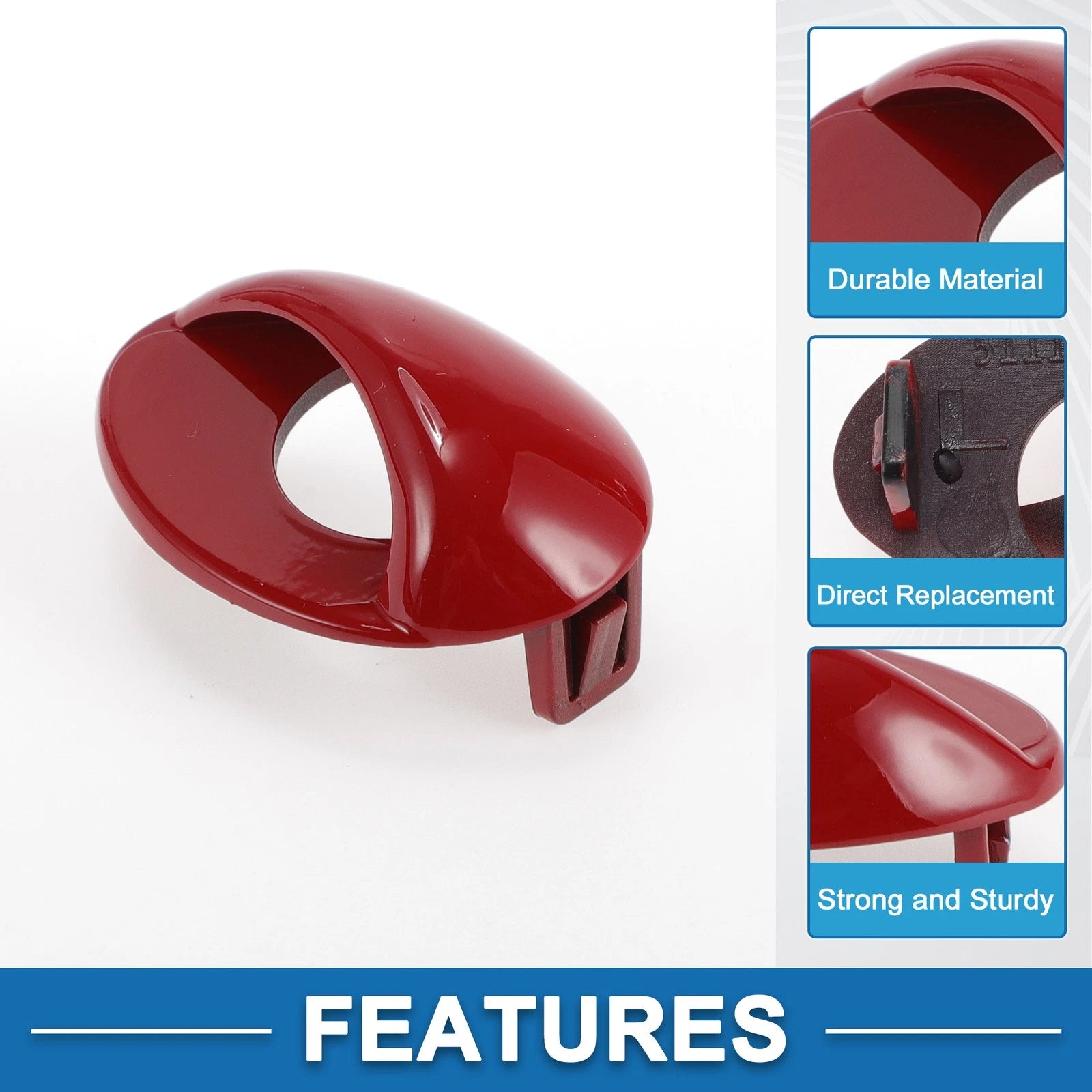 Front Left Headlight Washer Nozzle Cover Cap for BMW M3 (2008–2013) Red