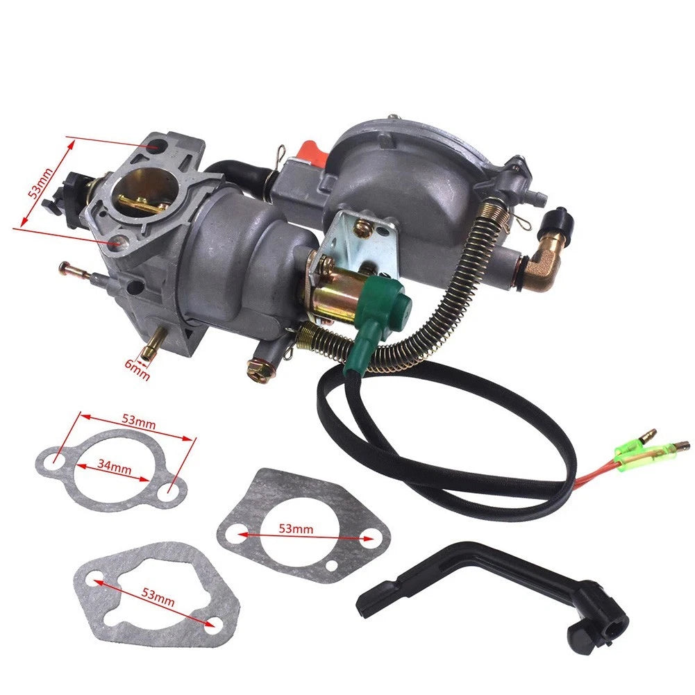 Dual Fuel Carburetor for Generator Conversion (1kW-6kW)