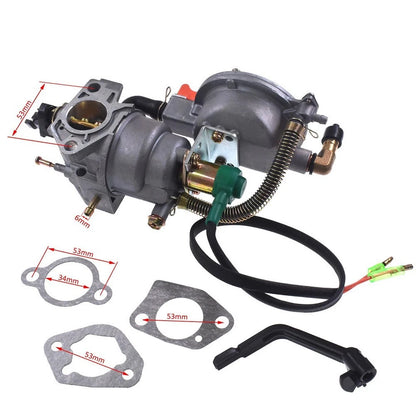 Dual Fuel Carburetor for Generator Conversion (1kW-6kW)