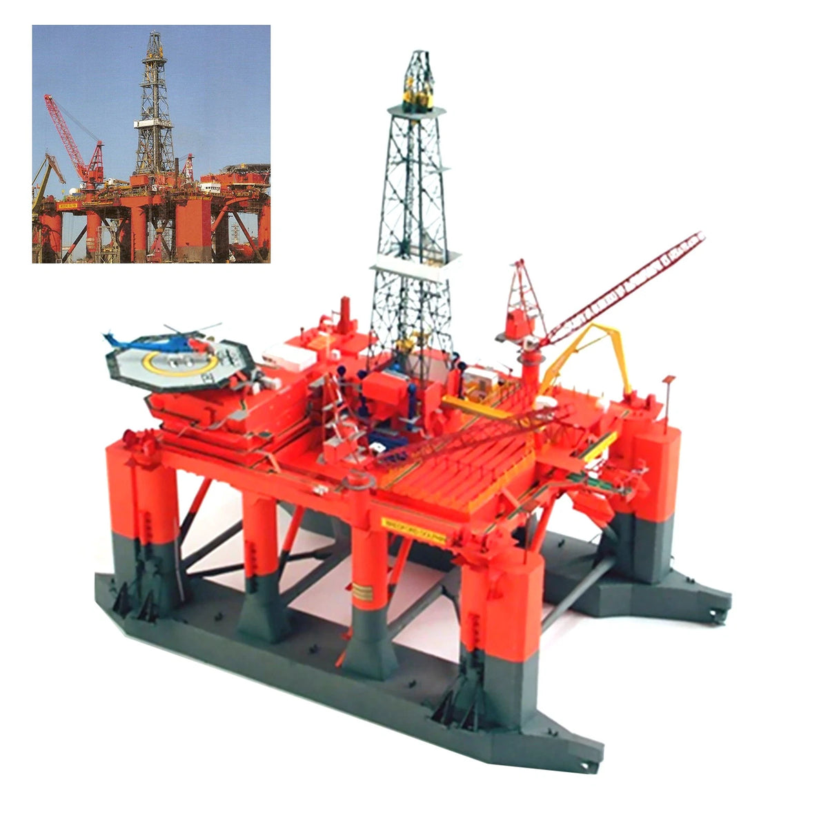 1:400 Norwegian Bredford Dolphin Oil Drilling Platform Paper Model