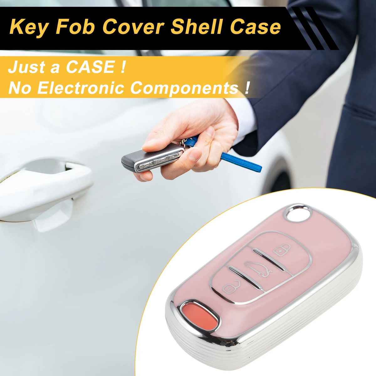 Car Key Case Replacement for Hyundai i10 i20 i30 i35 i40 ix20 ix25 ix30 (2010–2018)