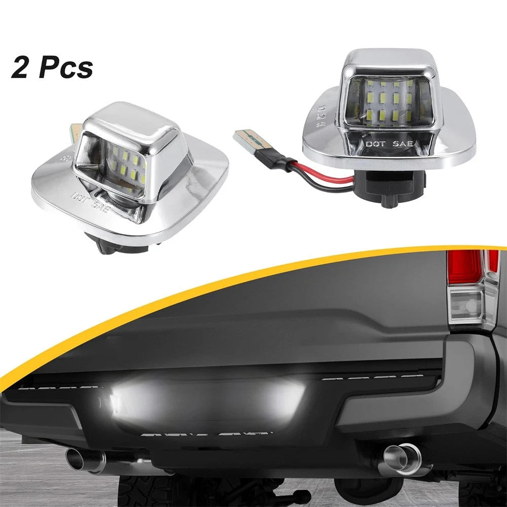 2x White LED License Plate Light Lamp For Chevrolet C/K 1500 2500 3500 1988-2000