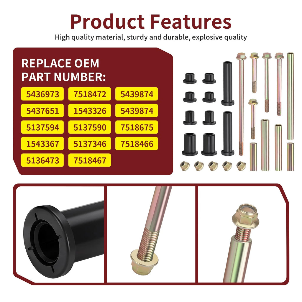 Rear A-Arm Bushing Kit for Polaris Sportsman 1000 (2015–2019) 5436973 5439874