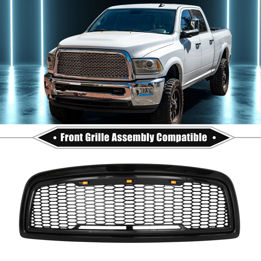 Front Grille Assembly with LED Lights for Dodge Ram 3500 (2010–2018)