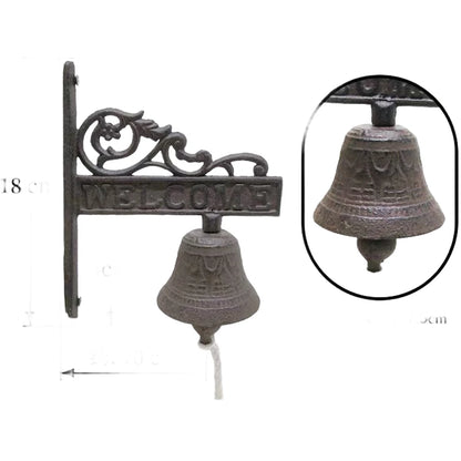Rustic Iron Bird Doorbell for Garden Wall Hanging Decor