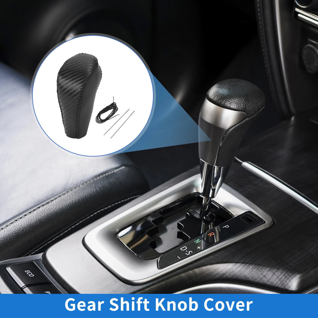 Gear Shift Knob Cover Replacement for Chevrolet Cruze 2011–2015 Carbon Fiber