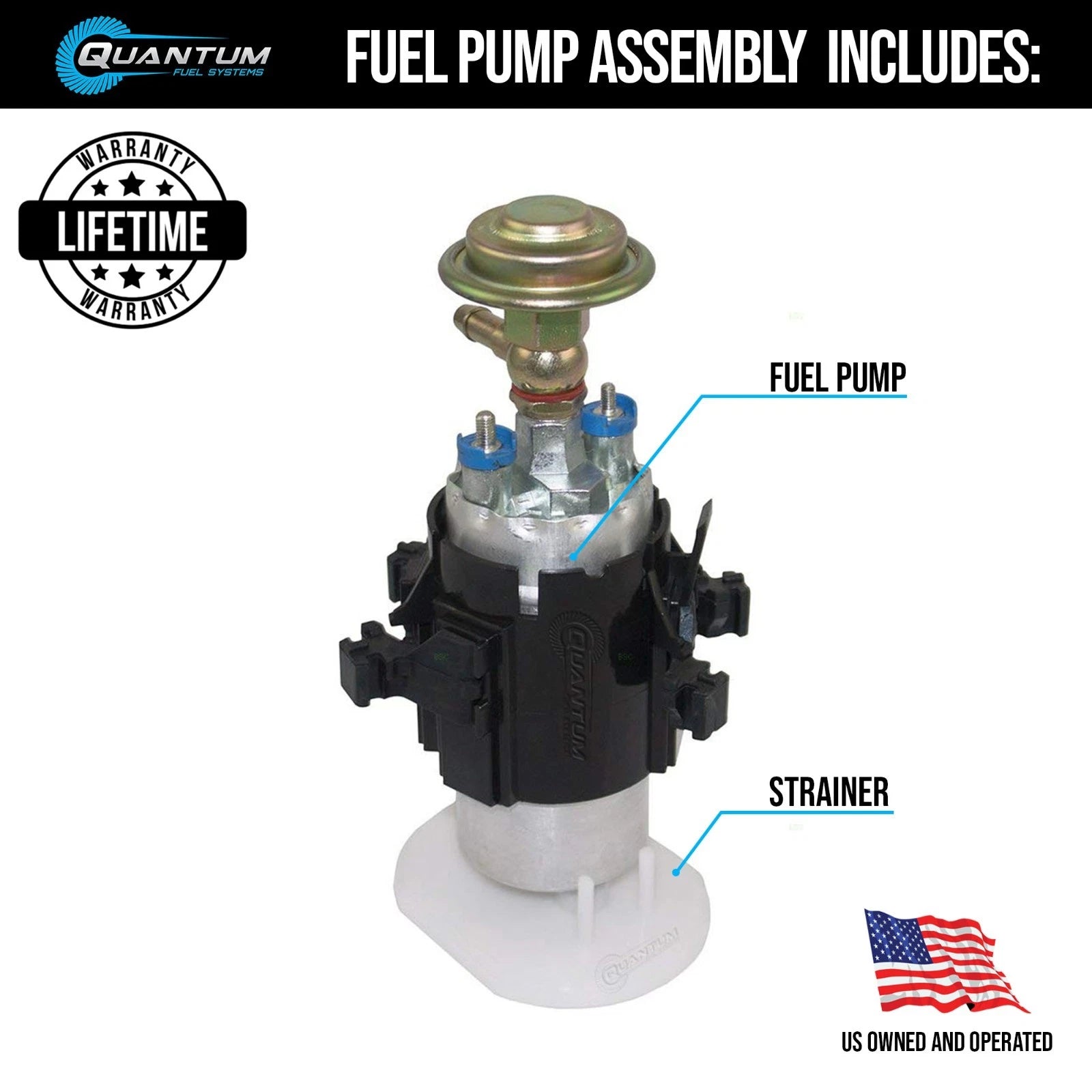 Electric Intank Fuel Pump + Strainer for BMW E32 E34 (1986–1993) E8139