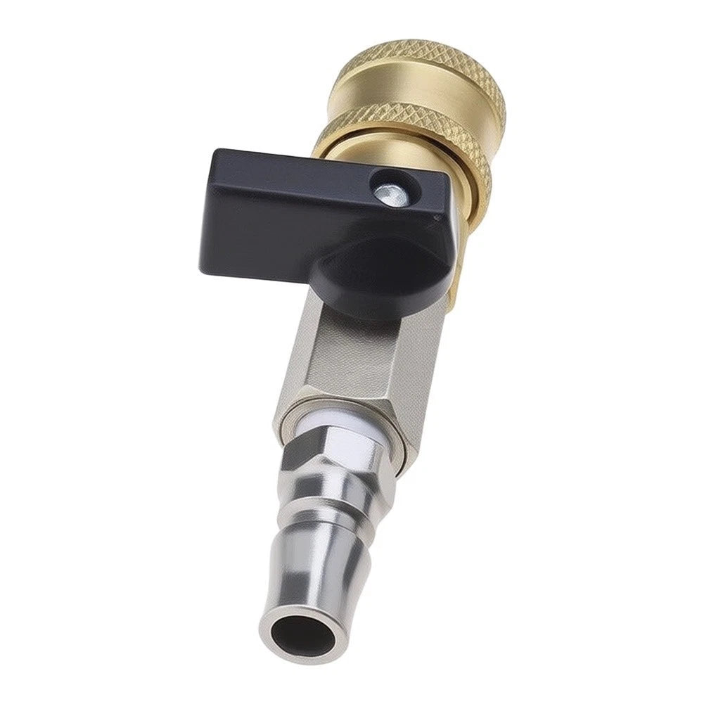 Brass Quick Coupler G1/4 with Ball Valve for Air Line Connections