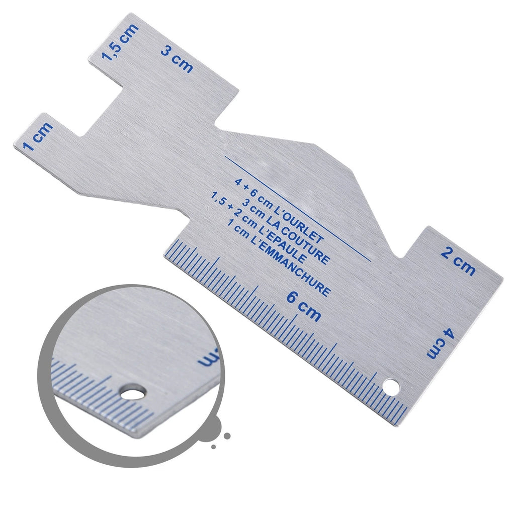 Measuring Tool for Quilting Precision Seam Tailor Ruler (Metal)
