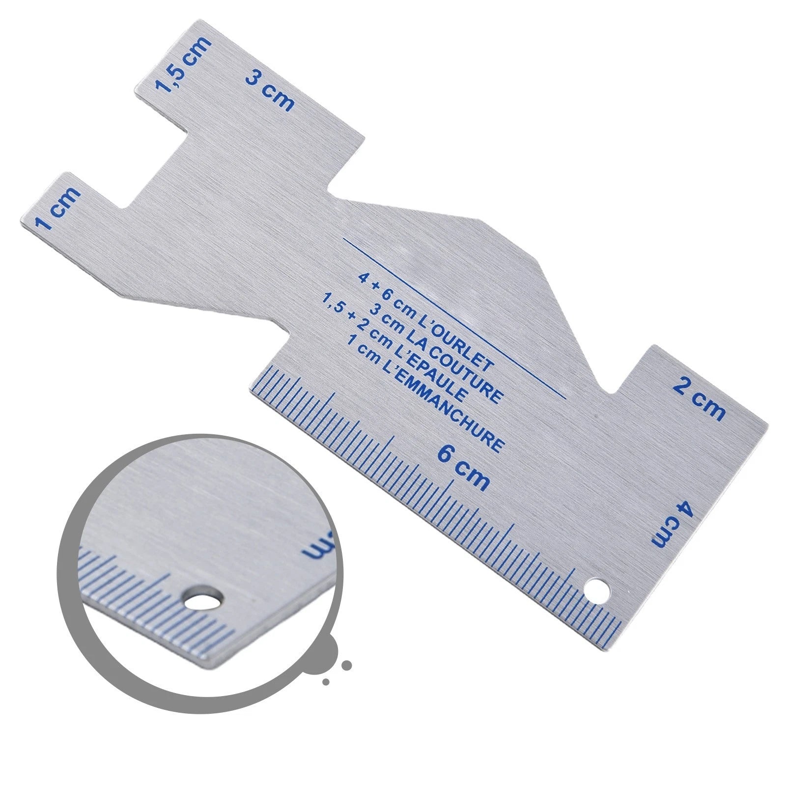 Measuring Tool for Quilting Precision Seam Tailor Ruler (Metal)