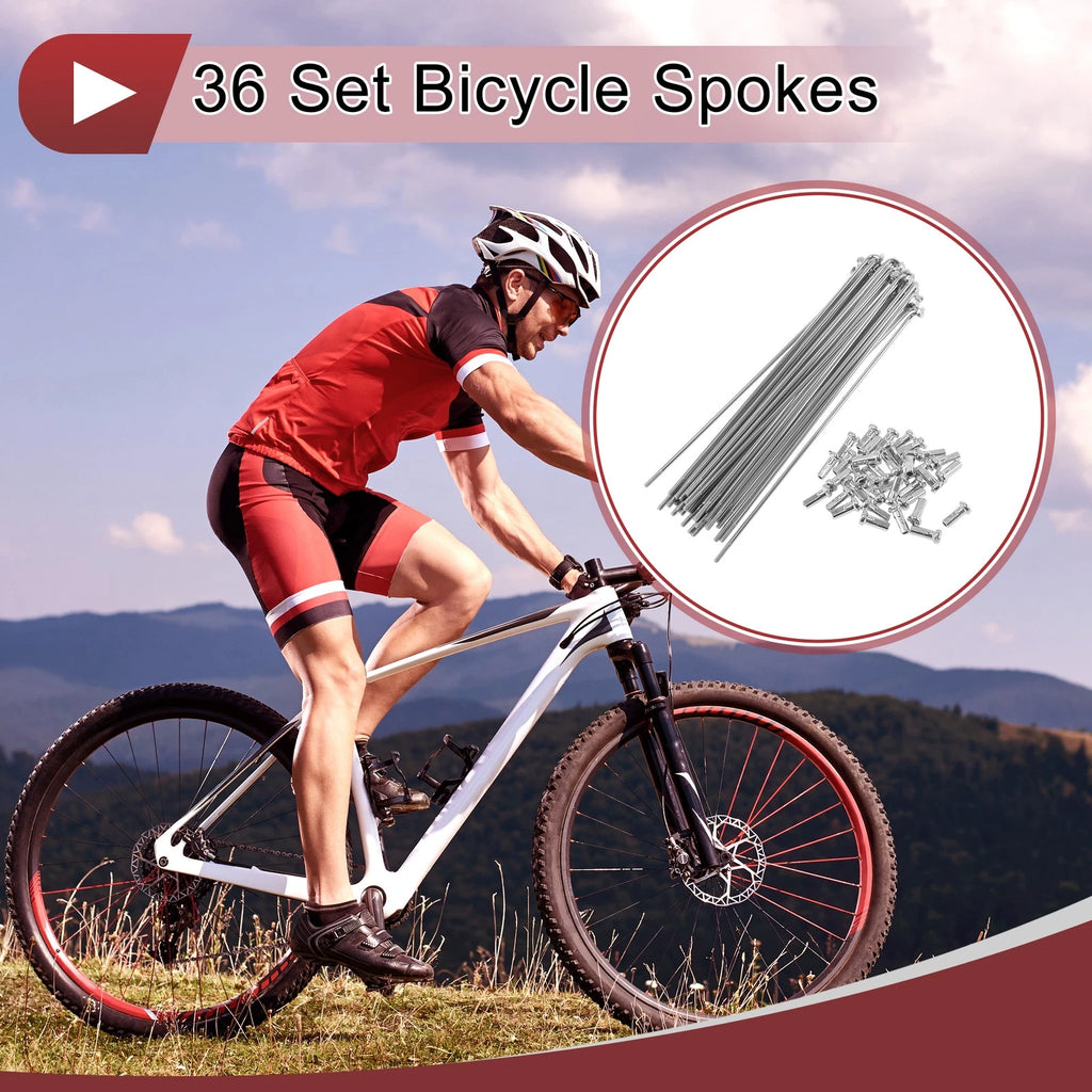Bicycle Spoke Set 138 mm Galvanized Steel for 14G Bikes (45) (1 Pack)