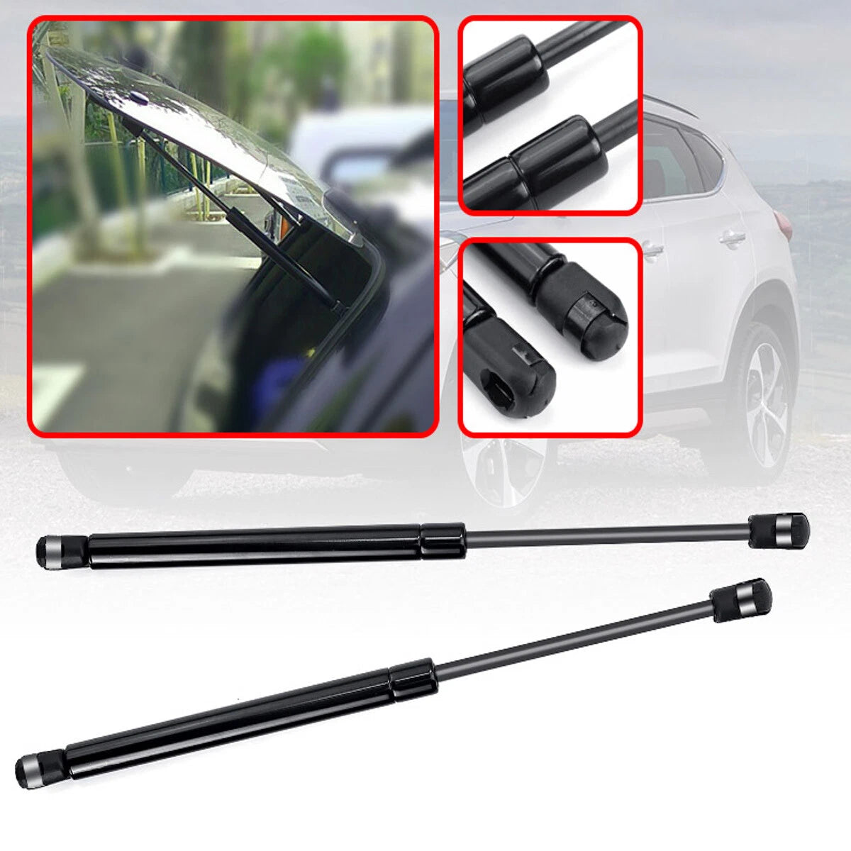2X Rear Window Lift Supports for Hyundai Tucson (2005–2009) Gas Strut