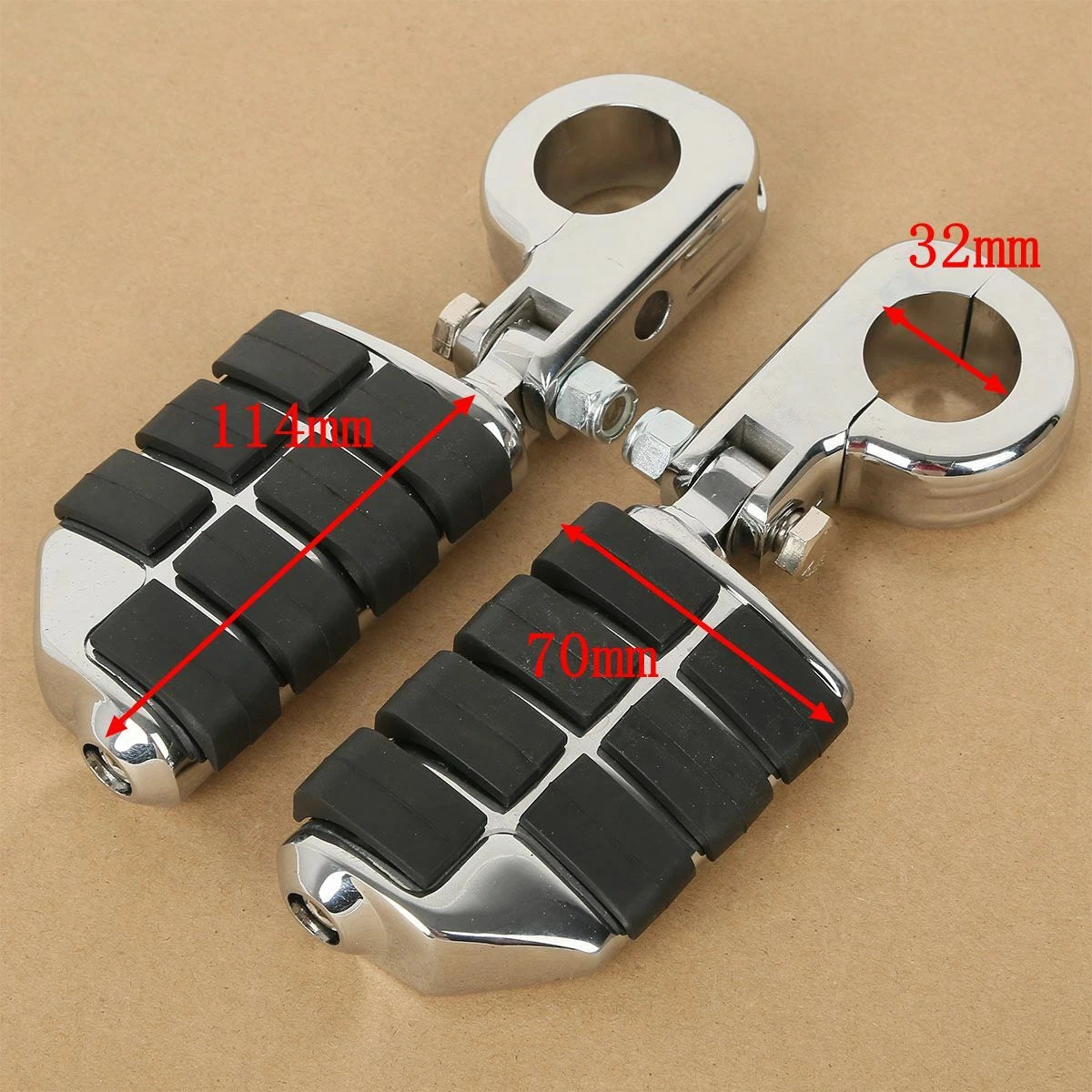Anti Vibration Foot Pegs for 1 1/4" Highway Engine Guards