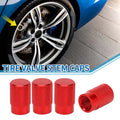 Tire Valve Stem Caps Red Replacement for Car SUV Bike RV (4 Pack)