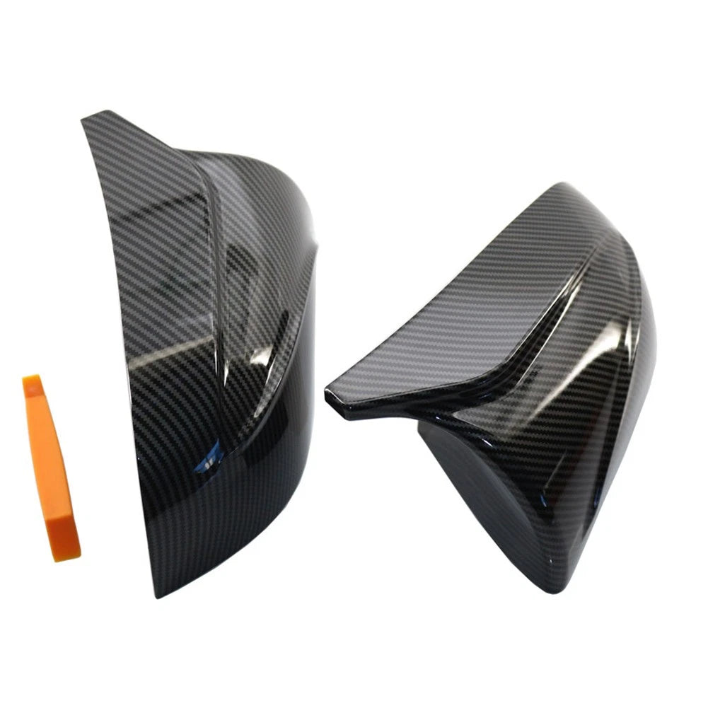 Carbon Fiber Look Mirror Housing Cover Cap for Tesla Model 3 (2017–2020)