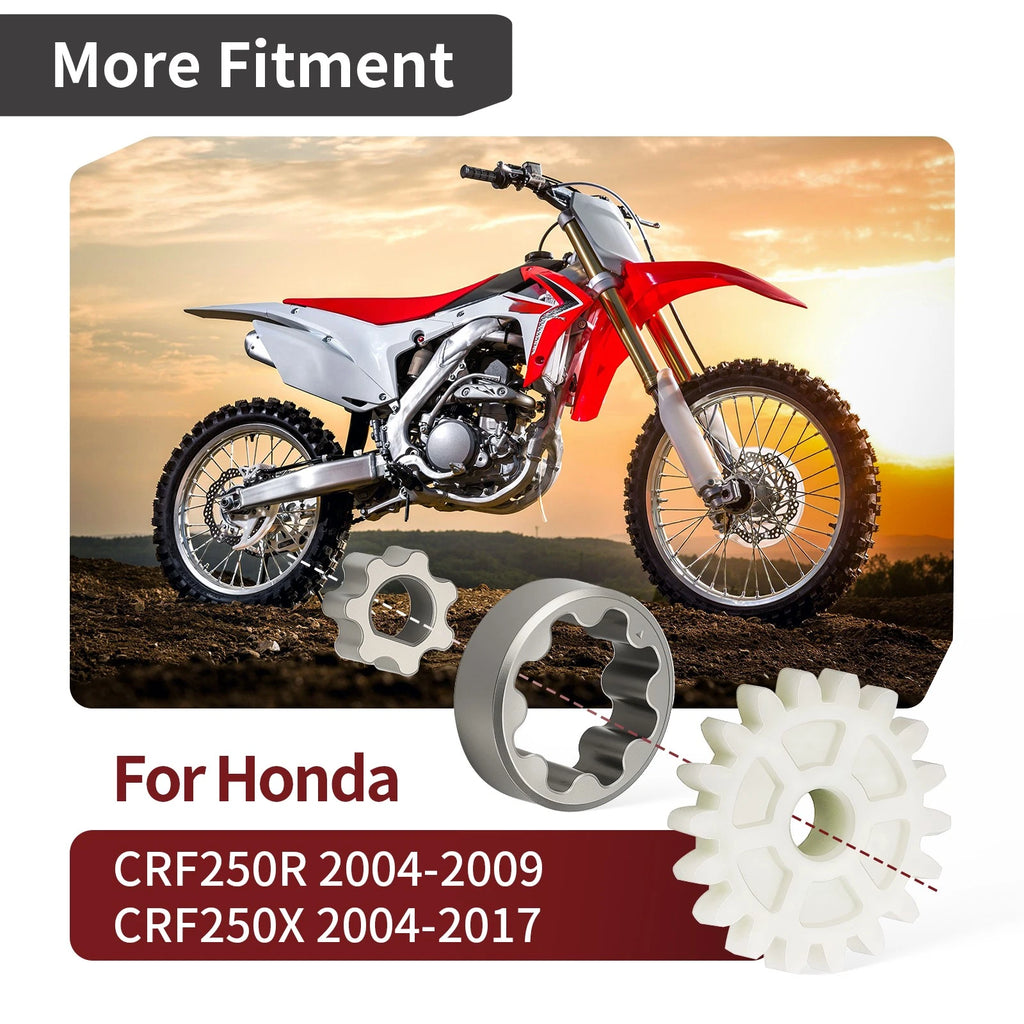 Oil Pump Driven Gear w/ Rotor Set for Honda CRF250R (2004–2009), CRF250X (2004–2017)