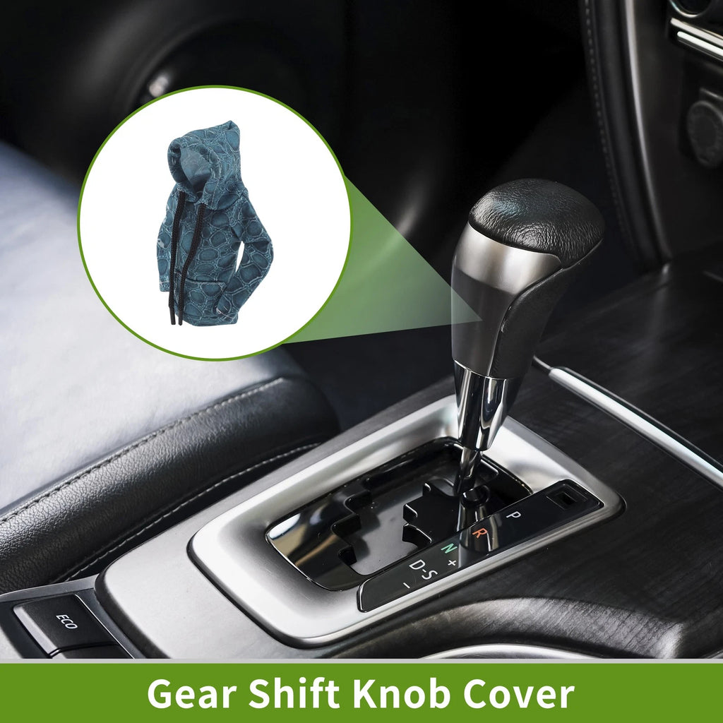 Gear Shift Knob Cover for Car (6.3"x5.12", Dark Green)