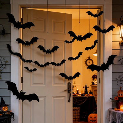 Halloween Night Glow Bat Decorations - Easy to Hang Design