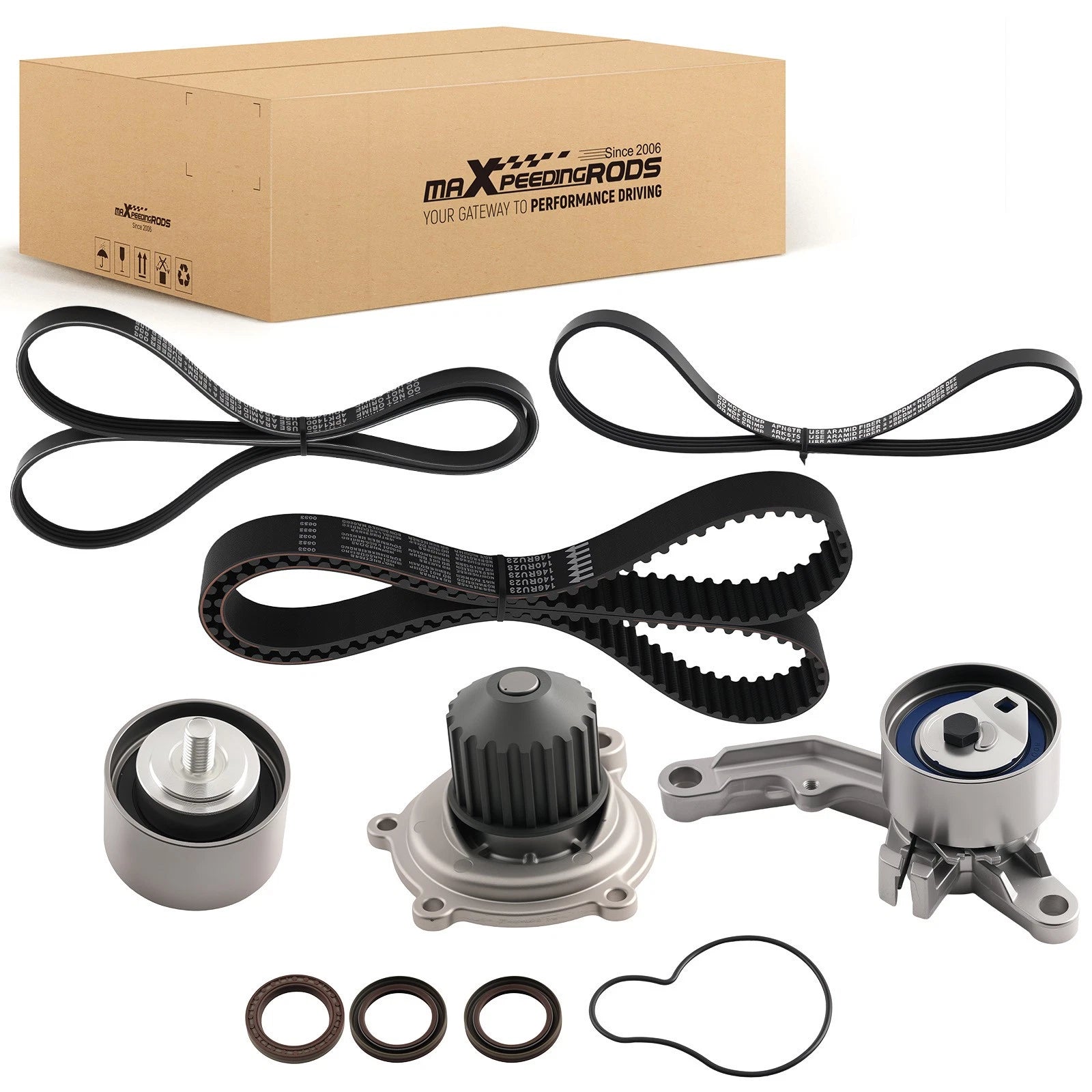 Engine Timing Belt Kit TB265LK2 for Chrysler PT Cruiser 2.4L (2004–2009)
