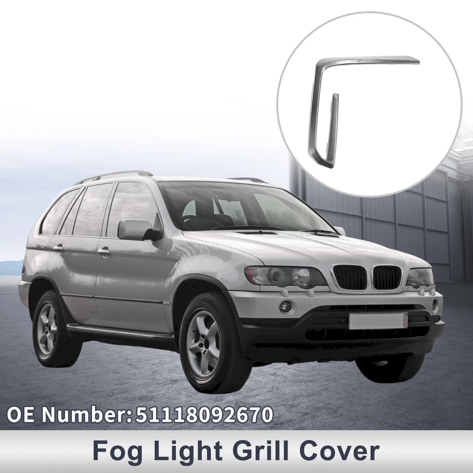Front Right Fog Light Grill for BMW X5 (2019–2023) Replacement