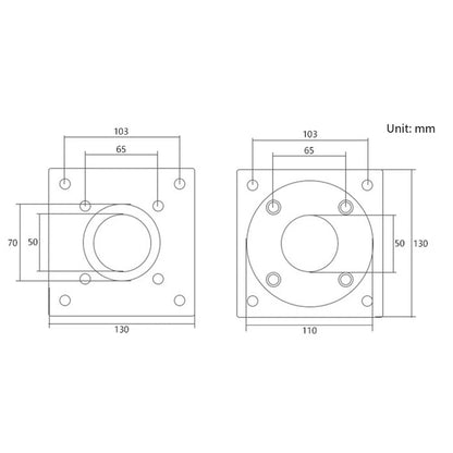 Motor Mounting Plate 130 Adapter Board for MBA20E C5 Motor Base