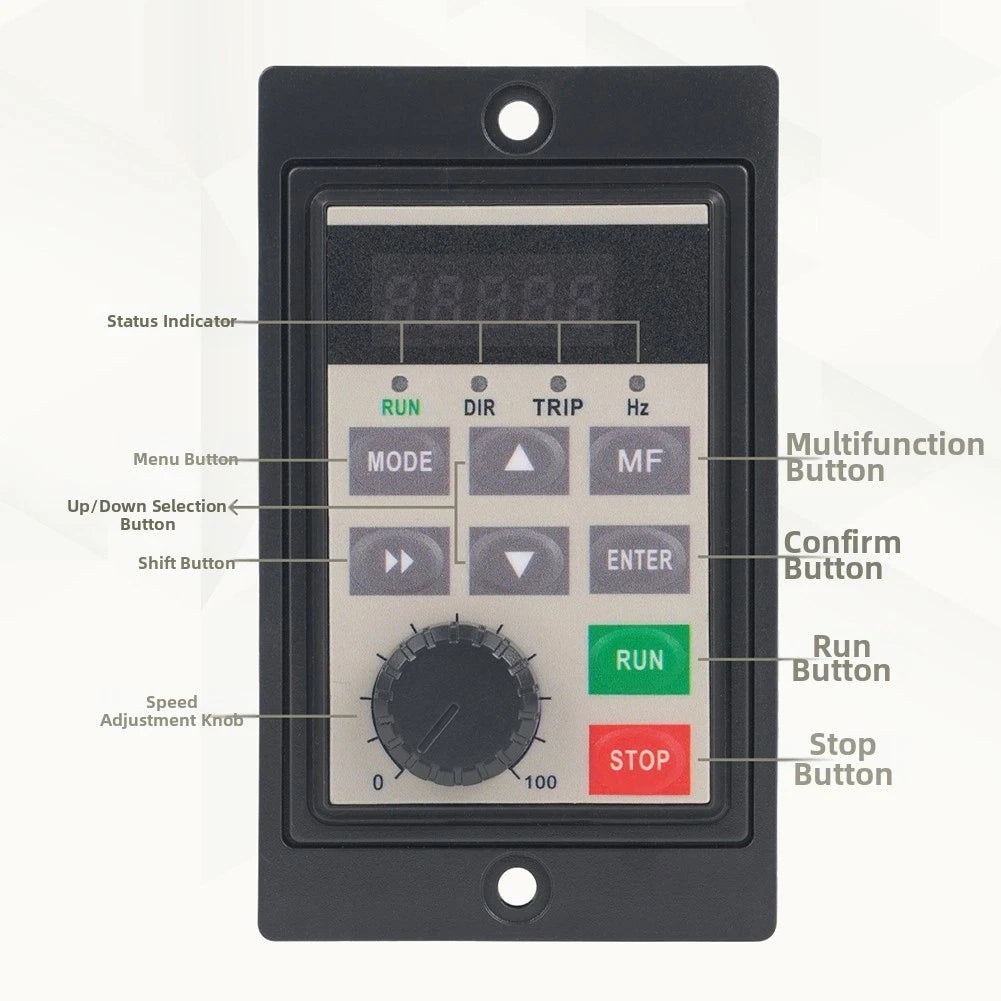 0.75KW Inverter 220V 1-Phase to 3-Phase with Comprehensive Protection