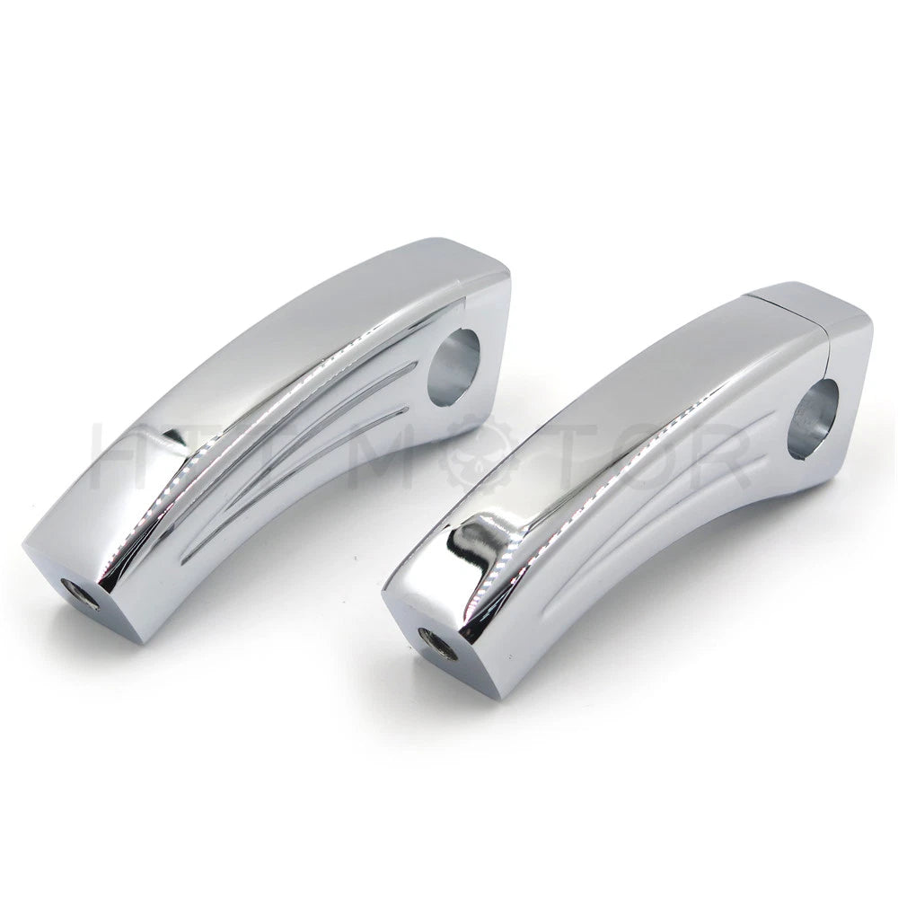 Chrome Handlebar Risers 4.5" Pullback for Harley Big Twin