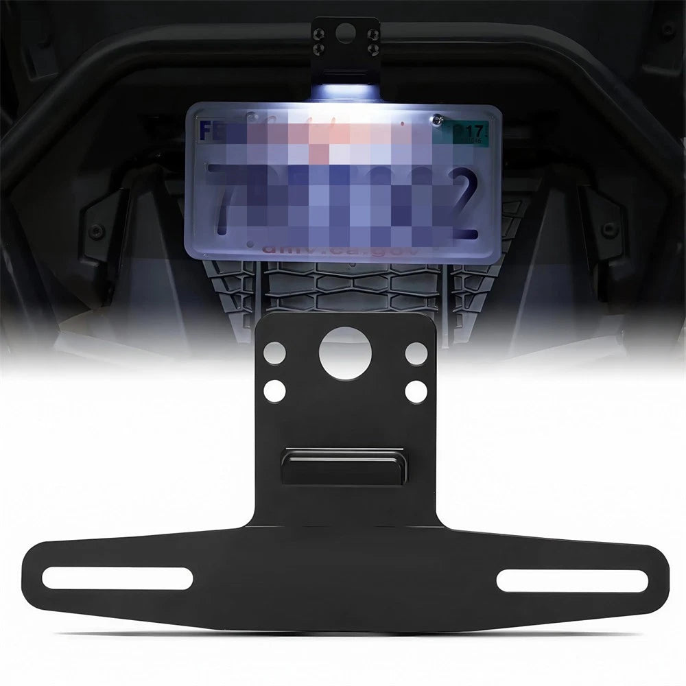 LED Lighted License Plate Holder for Polaris RZR PRO, Can Am X3