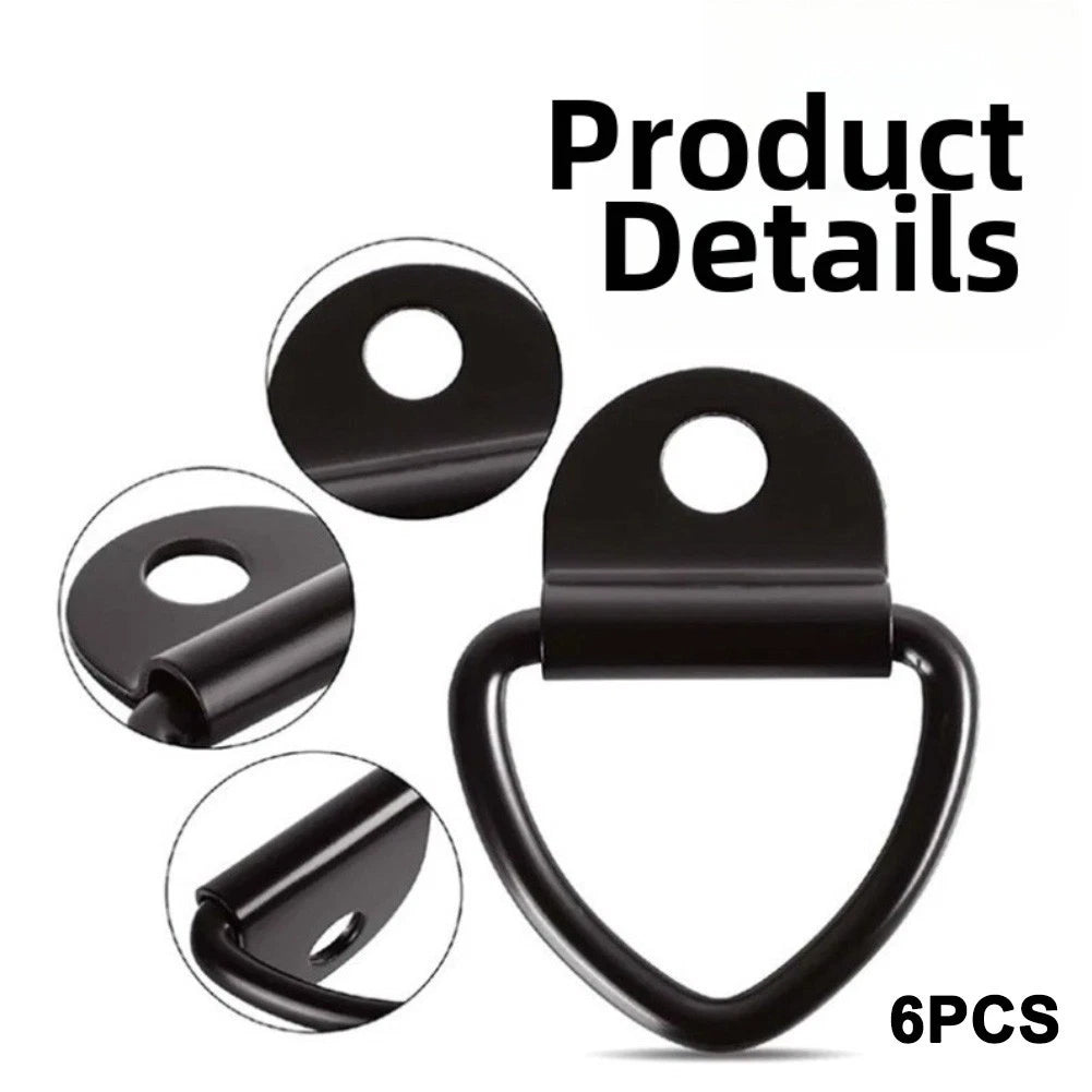 Set of 2 V Type Ring Trailer Pull Rings for Heavy Load Cargo Securing