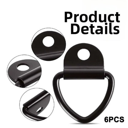 Set of 2 V Type Ring Trailer Pull Rings for Heavy Load Cargo Securing