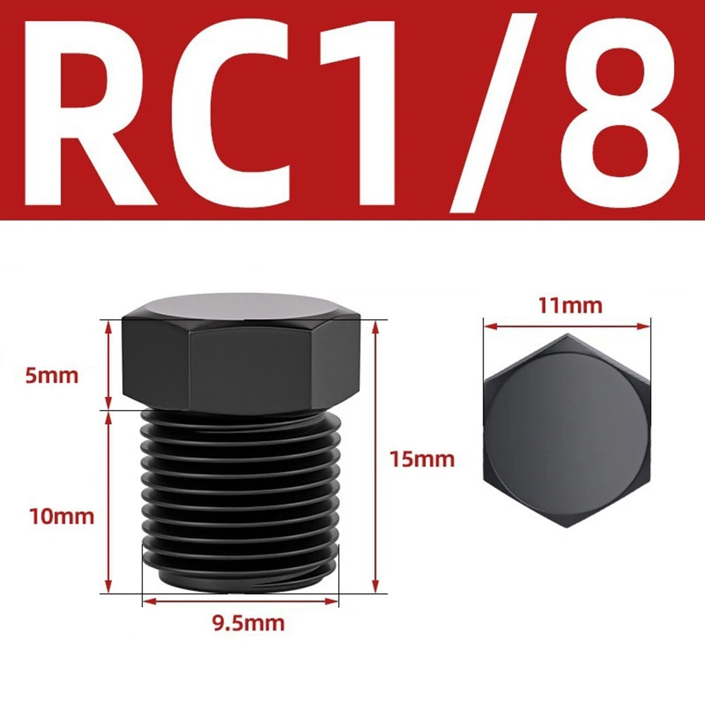 Metal Hex Stoppers for Engine Oil Line Sealing NPT Thread 17 12.7mm