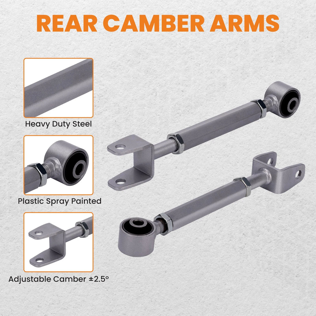 2X Rear Upper Adjustable Camber Control Arms Kit for Dodge Journey (2009–2010)