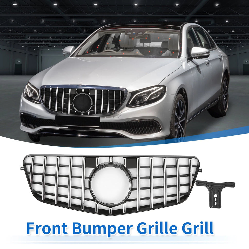 Front Upper Bumper Grille Grill Replacement for Mercedes-Benz E300 (2014–2020)