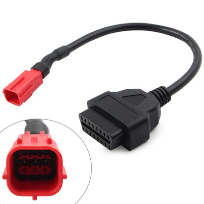 6 Pin to 16 Pin OBD2 Diagnostic Connector Adapter for Honda Motorcycles