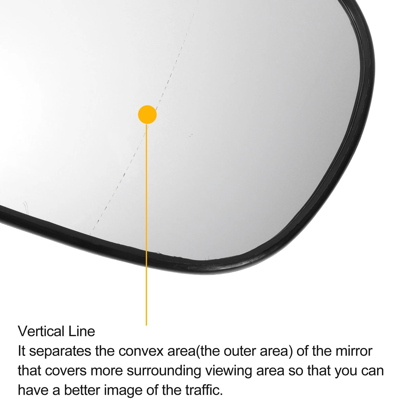 Right Side Heated White Mirror Glass for Lexus CT (2014–2020)