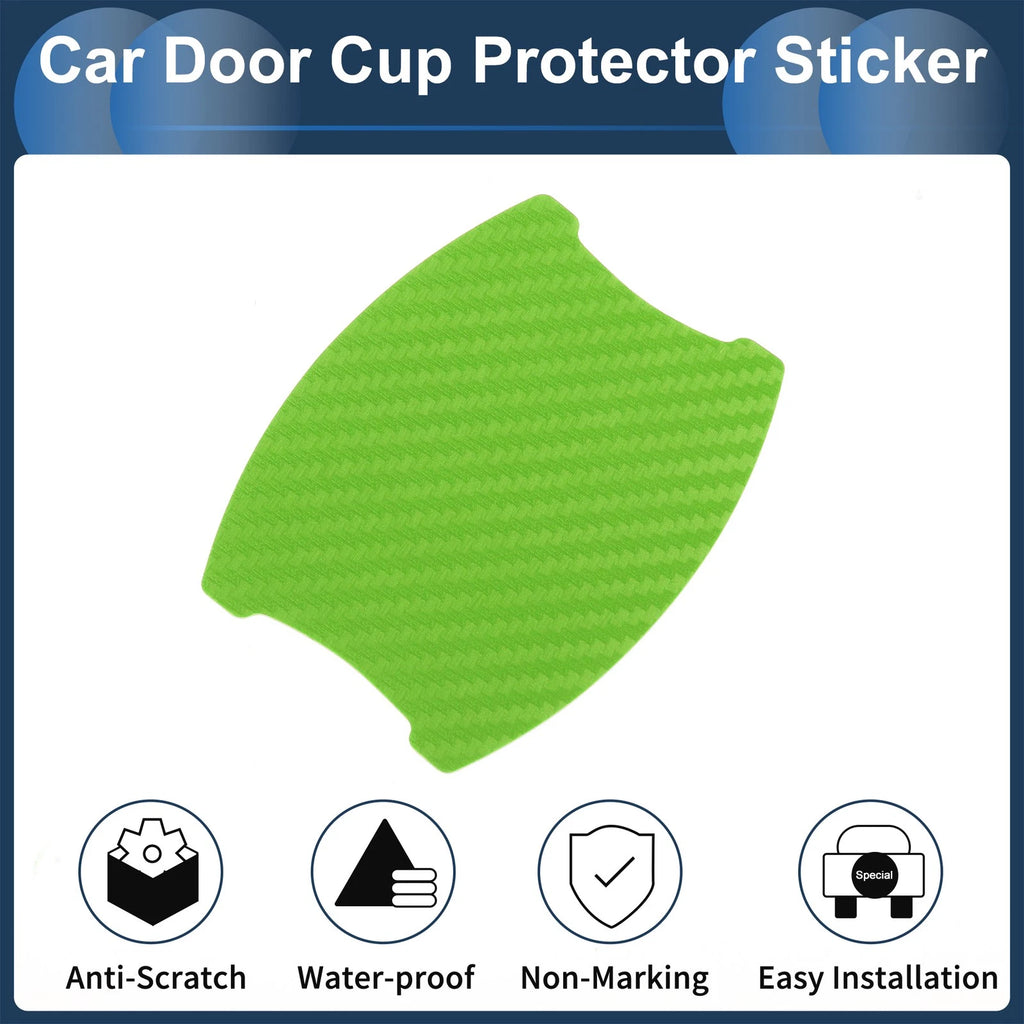 3D Car Door Handle Scratch Protector for Universal Vehicles (68x85mm)