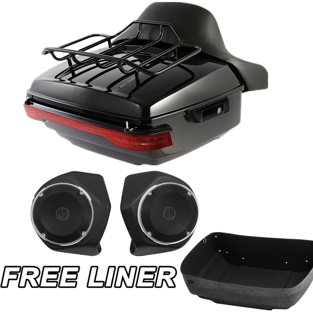 Trunk Rack Light Speakers Backrest Pad for Harley Road Glide (2014–2025)