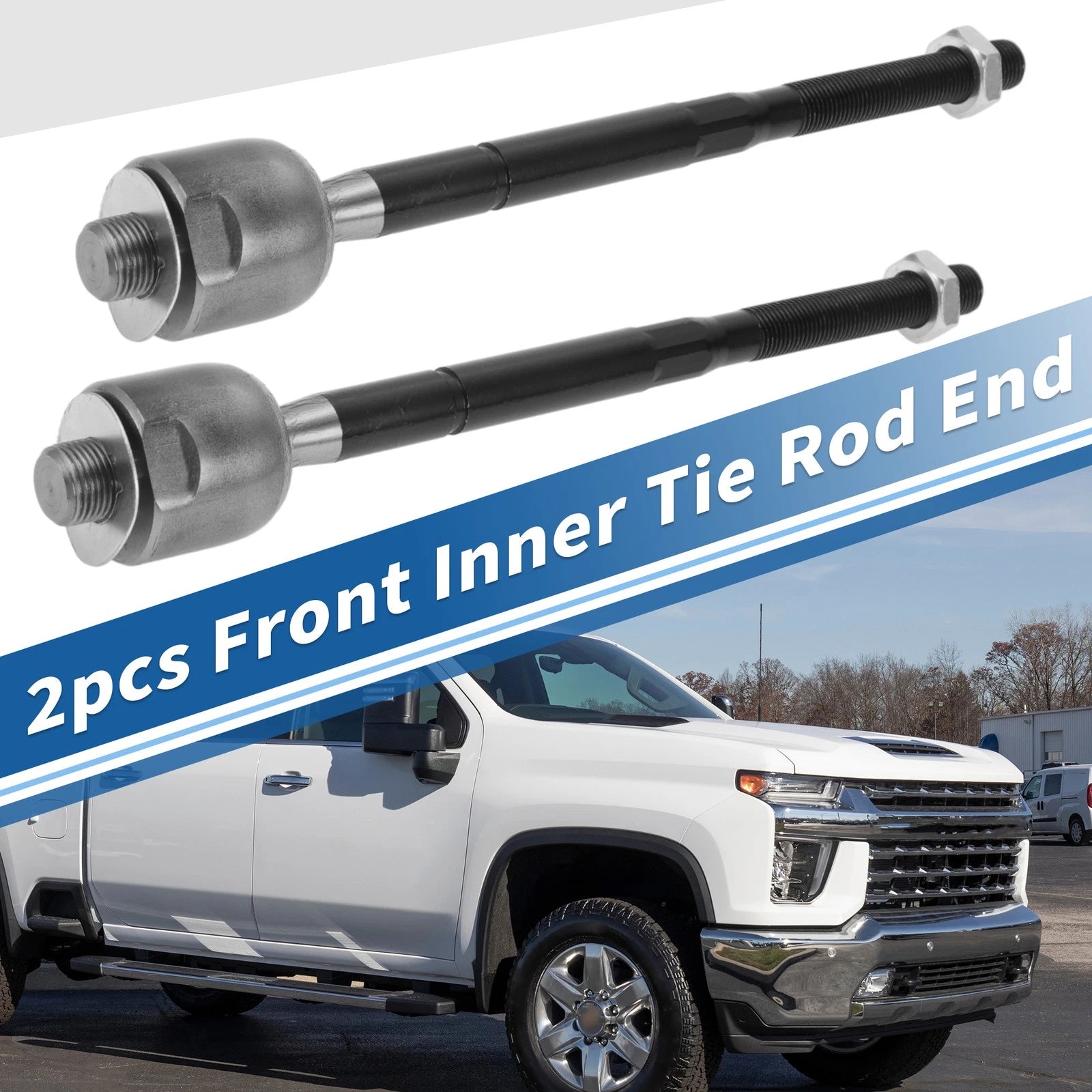 2 Pcs Front Inner Tie Rod End Links for Chevrolet Colorado (2004–2006) RWD