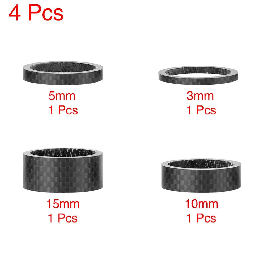 Headset Spacer Kit Matte Black 1-1/8 Inch for 3 5 10 15mm Bikes