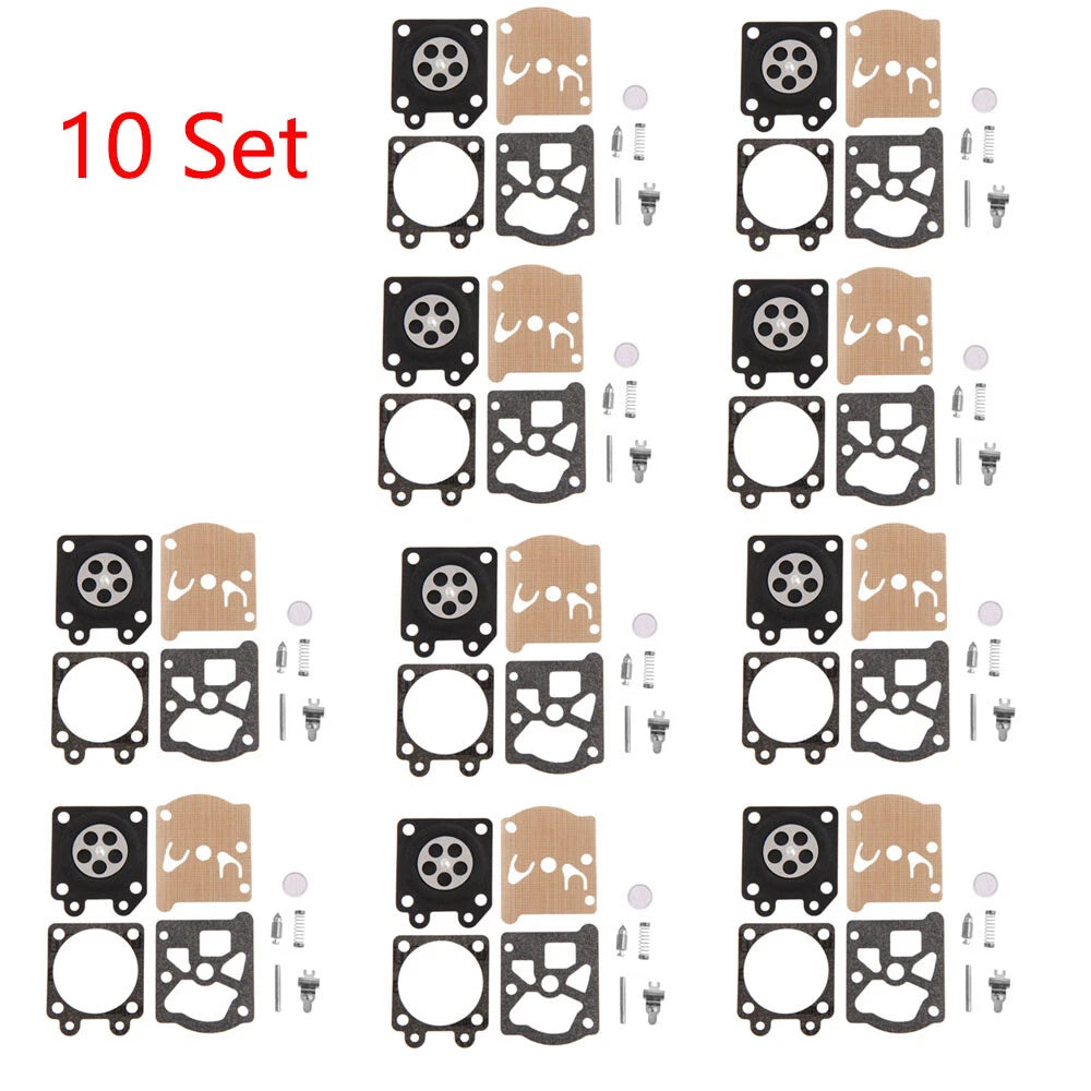 Set of 10 Carburetor Diaphragm Repair Kit for Chainsaw 4500 5200 5800