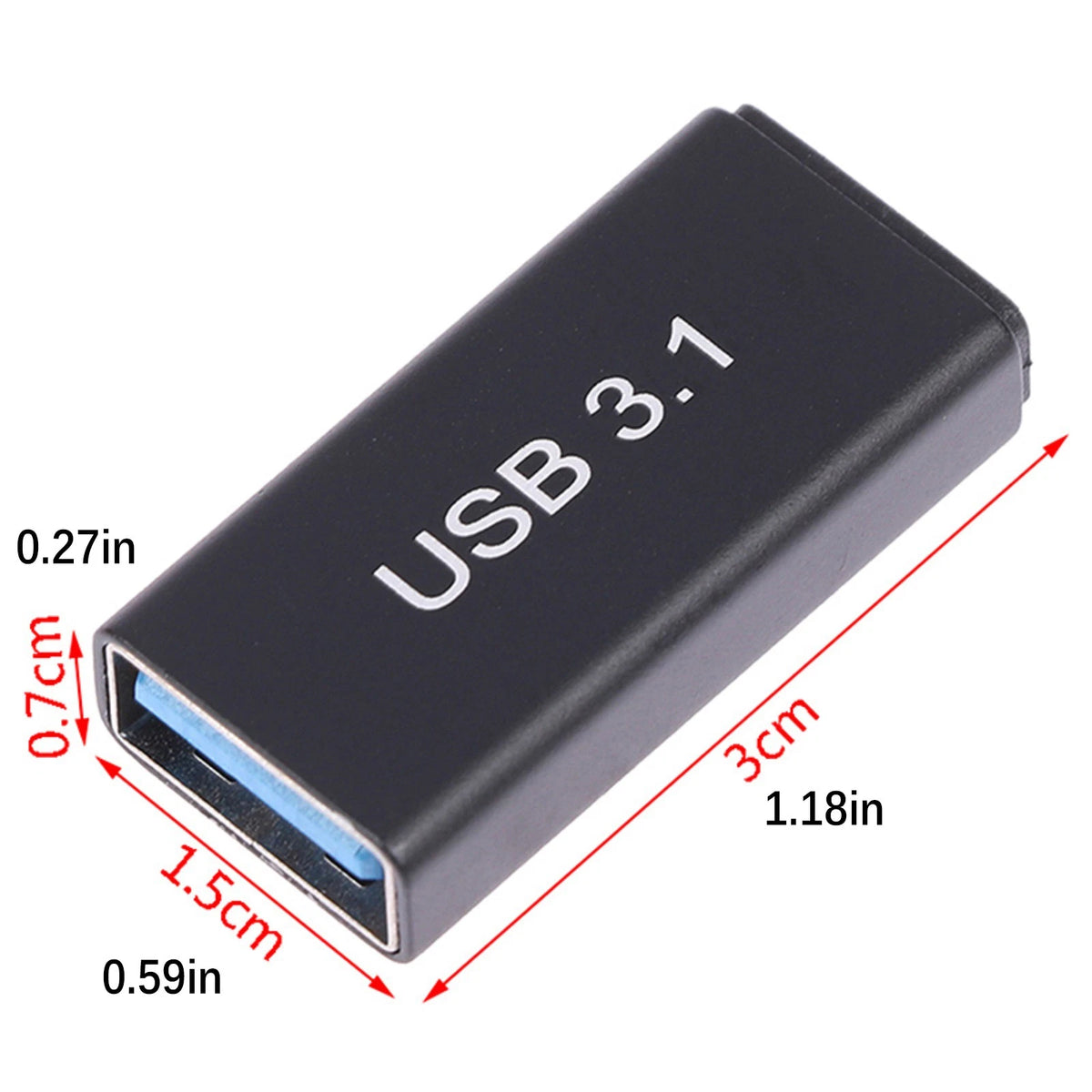 USB 3.0 Coupler Female to USB Type C Female Adapter Converter